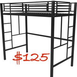 Loft Bed with Step Shelves