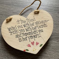 A True Friend Wall Wood Art