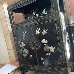 Antique Vanity Cupboard Nightstand 