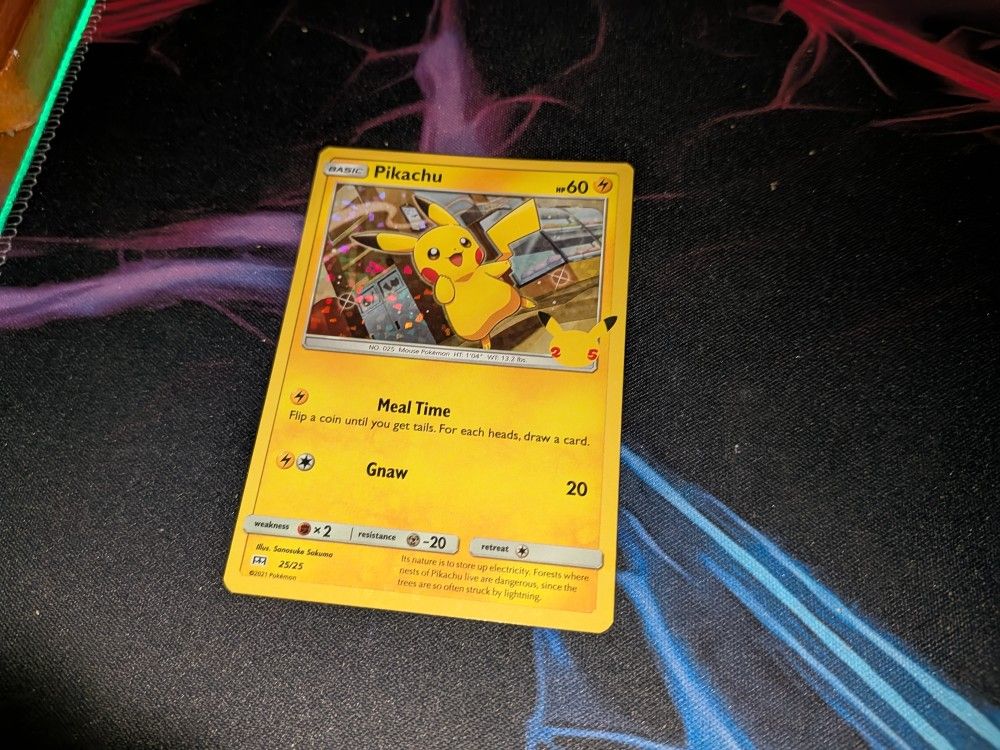 Pikachu Pokemon 25th Anniversary Holo Mcdonalds 