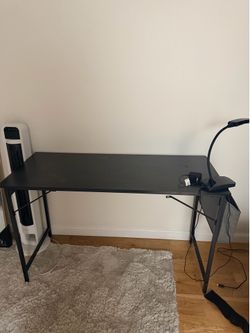 Black computer desk
