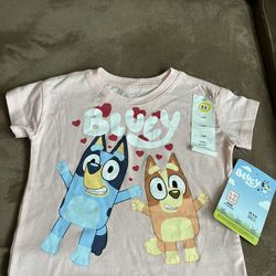 Bluey Kids Valentine Shirts 