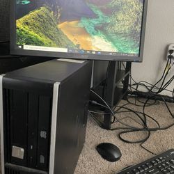 Hp Desktop Acer Monitor Logitech Keyboard
