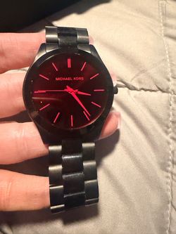 Michael Kors Black Watch with Red Dial