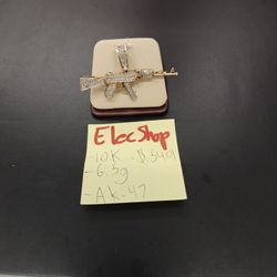 Ak-47 10k Gold Pendant 