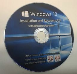 Windows 10 Installation/Recovery Disk - Free Delivery