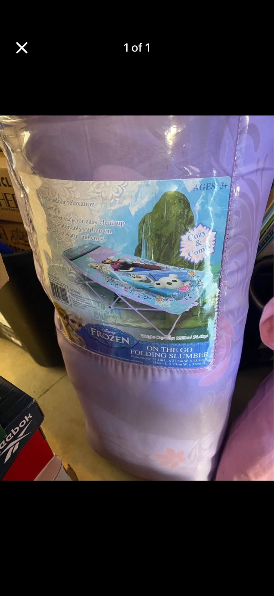New Disney Frozen On the Go Slumber Cot