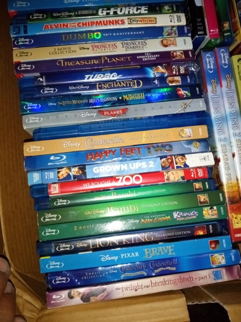 Box Of Blu-ray And DVD/Used Kids And Normal. Appx 60 for Sale in