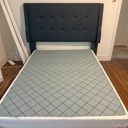 Fabric Grey Full Size Headboard