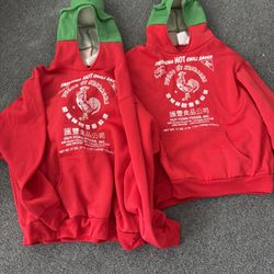 Spiracha Red Hot Chili Sauce Sweatshirt Trims & Decorations Smoke XXL Large  $25 each  