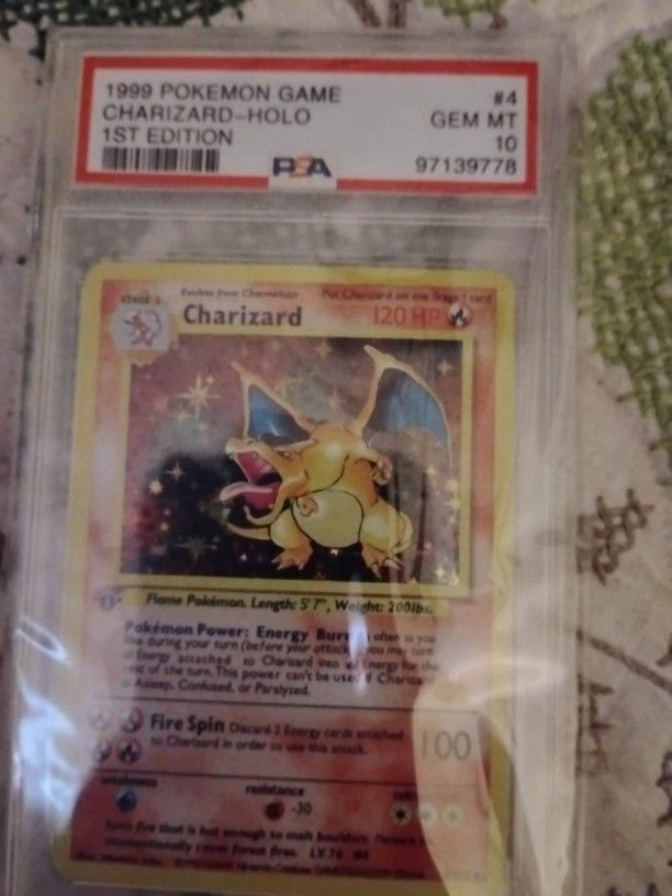 PSA Graded Charizard First Edition
