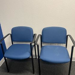 Blue Office Chairs, Excellent Condition 