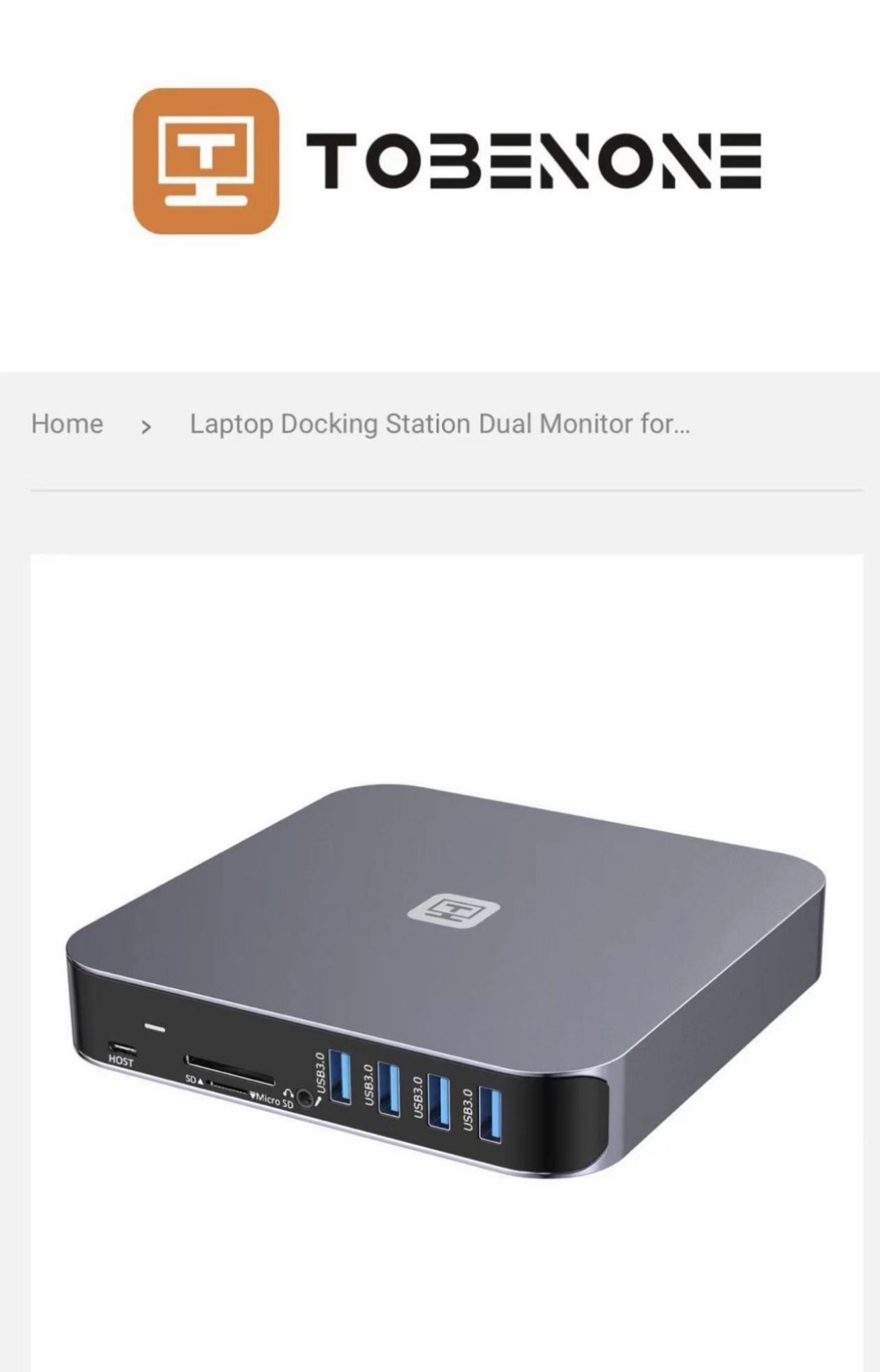 Tobenone USB C Triple Display Docking Station