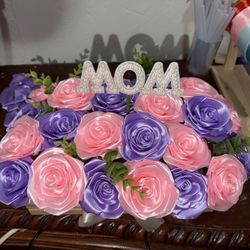 Flowers , Flores De Liston Satinado 