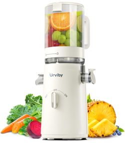 Juicer Machines, 2-in-1 Cold Press Juicer for Juice & Sorbet, suit for Vegetable and Fruit with 5-Inch Wide Chute, Powerful Masticating//High-Yield Hi