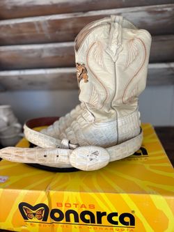 Imitation Crocodile Cowboy Boots