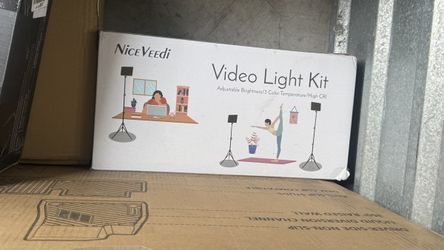NiceVeedi 2-Pack LED Video Light Kit w/ Tripod Stands