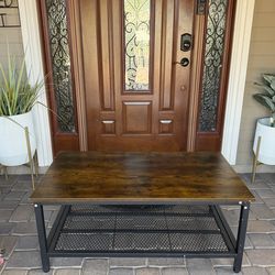 Brand new industrial style coffee table $50