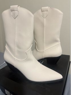 Beige Cowboy Boots