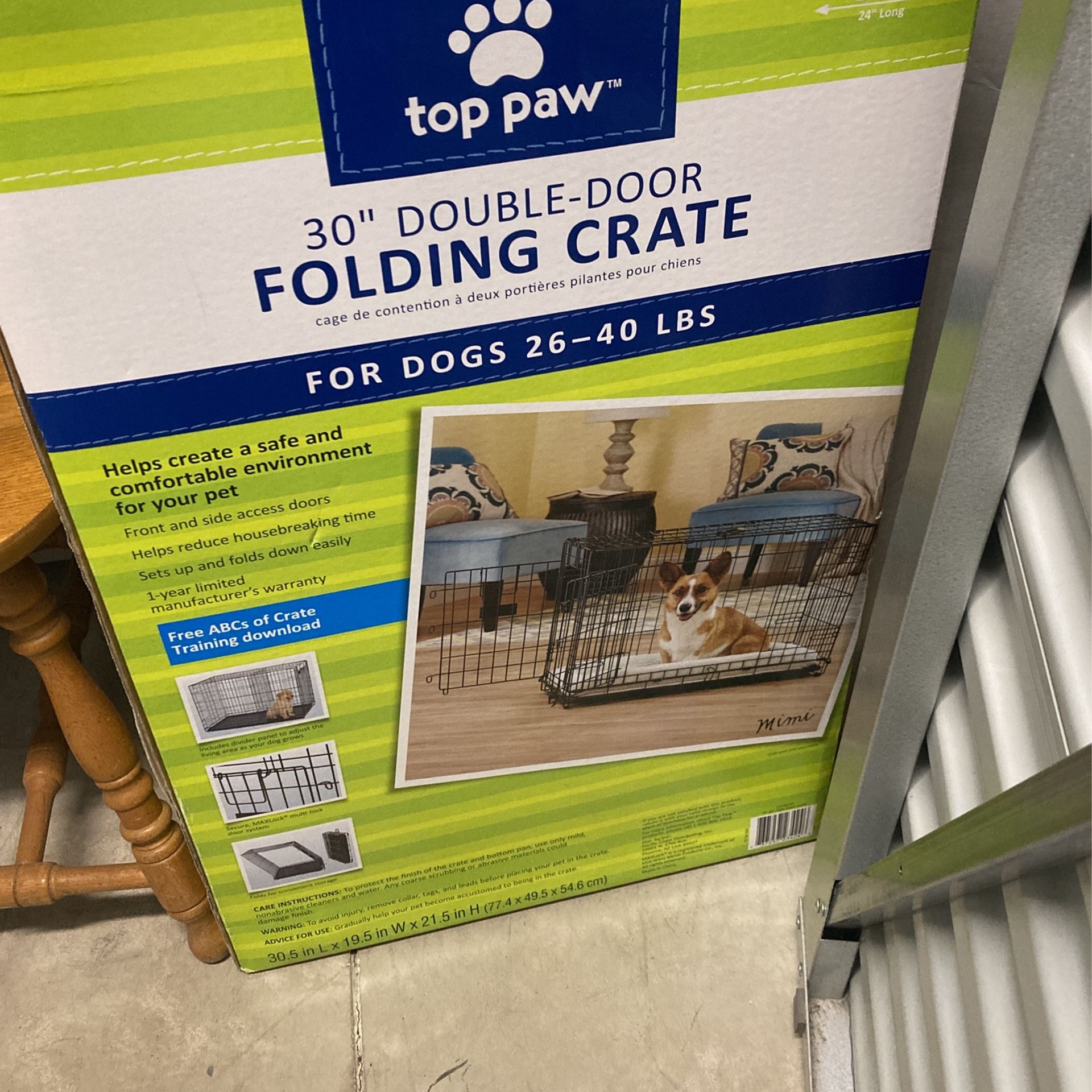 30” Double Door Dog Crate