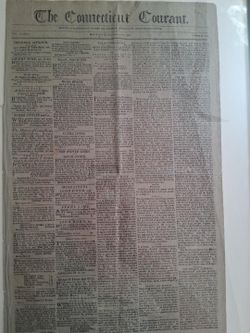 1797 The Connecticut Courant Newspaper (Framed)