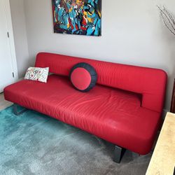 Red Modern  Sleeper Sofa