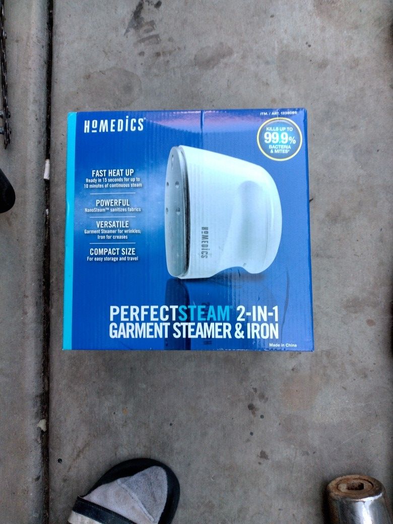 HOMEMEDICS "PERFECT STEAM" 2 IN 1 Garment Steamer & Iron