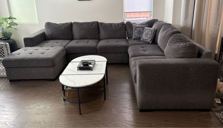 3-Piece Sectional with Pull-Out Bed & Storage Chaise