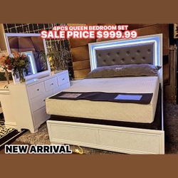 4pcs Queen Bedroom Set 