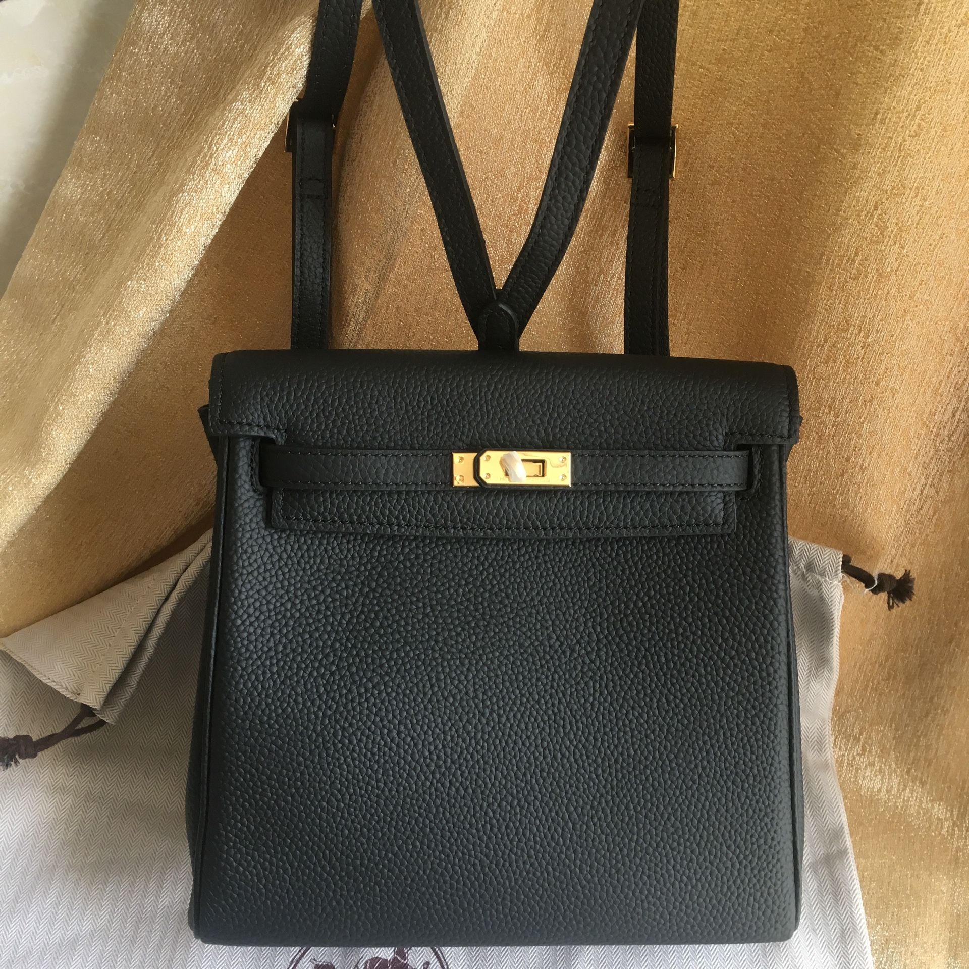 Hermes Kellyado Leather Backpack