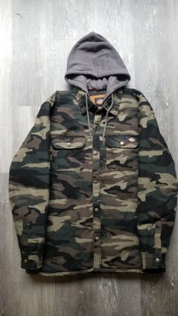 Dickies Hoodied Shirt Jac Size Large 