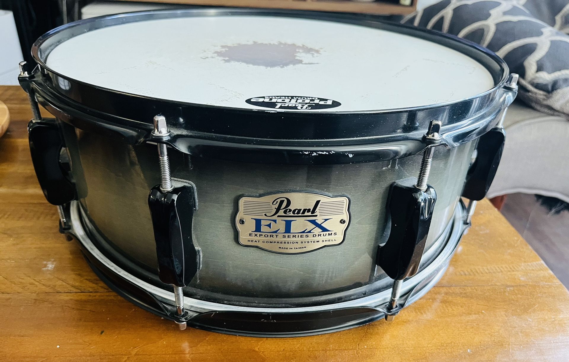 PEARL 14" X 5” ELX EXPORT SNARE DRUM in BLACK BURST W/ Case