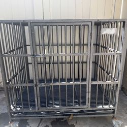 Title: Heavy Duty XL Steel Dog Crate – Escape Proof – MUST GO TODAY