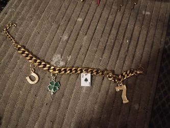 Gold-Tone Lucky Charm Bracelet