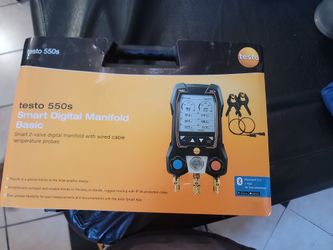 Testo 557S Smart Digital Manifold With Vacuum Kit 4-Valve Wireless Vac Bluetooth