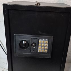 Black Electronic Digital Floor Safe with Key