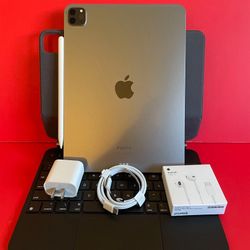 128GB Apple IPad Pro 11” 4th Generation (2022 Model / M2 chip ) with Keyboard, pen & Accessories (256gb /512GB) 