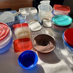 Huge Assortment Of Storage,Mixing Bowls, Salad Bowls, Leftover Storage Containers 