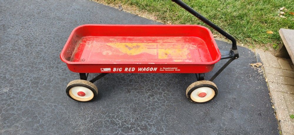 Vintage Big Red Wagon Made In USA By Roadmaster