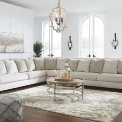  Rawcliffe - Parchment - Left Arm Facing Sofa, Wedge, Armless Chair, Right Arm Facing Sofa Sectional 