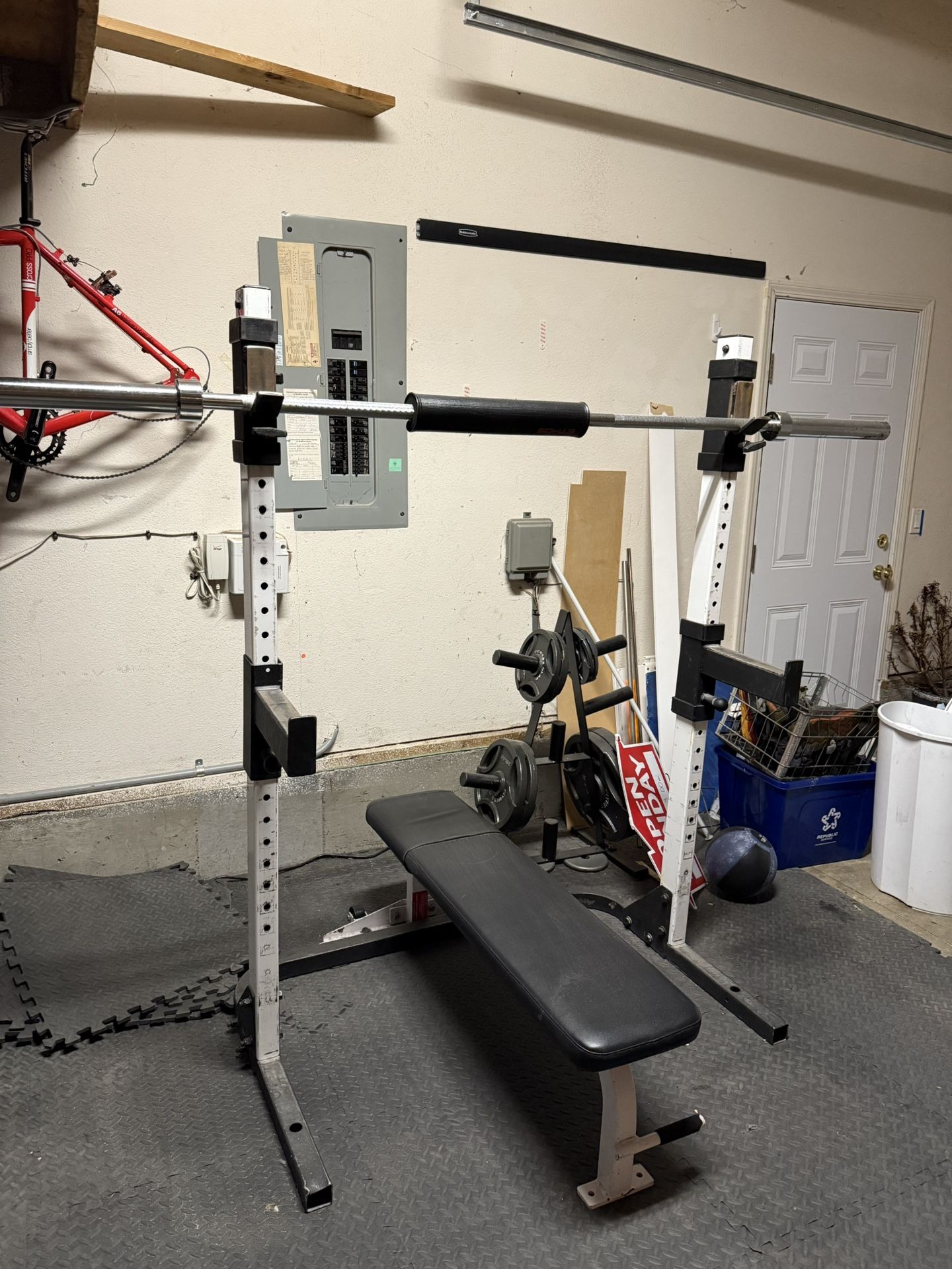 Weight Bench Rack And bar