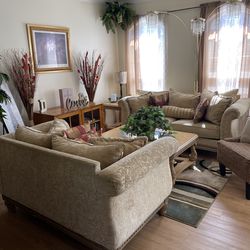 Ashley Living room furniture and Ashley bed frame.