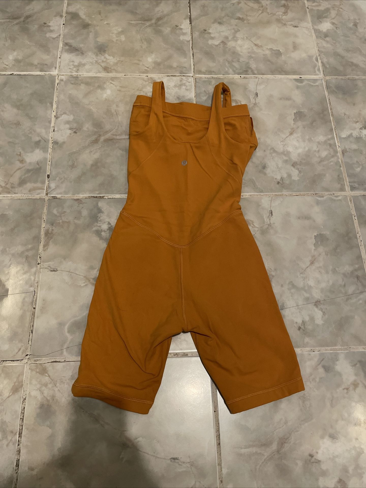 Lululemon Athletica Align Short Bodysuit Romper Scream Orange SZ 2