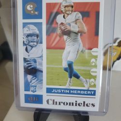 Chargers Justin Herbert Rookie Card