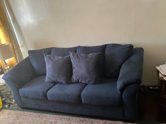 Navy Blue 3-Seat Upholstered Darcy Sofa