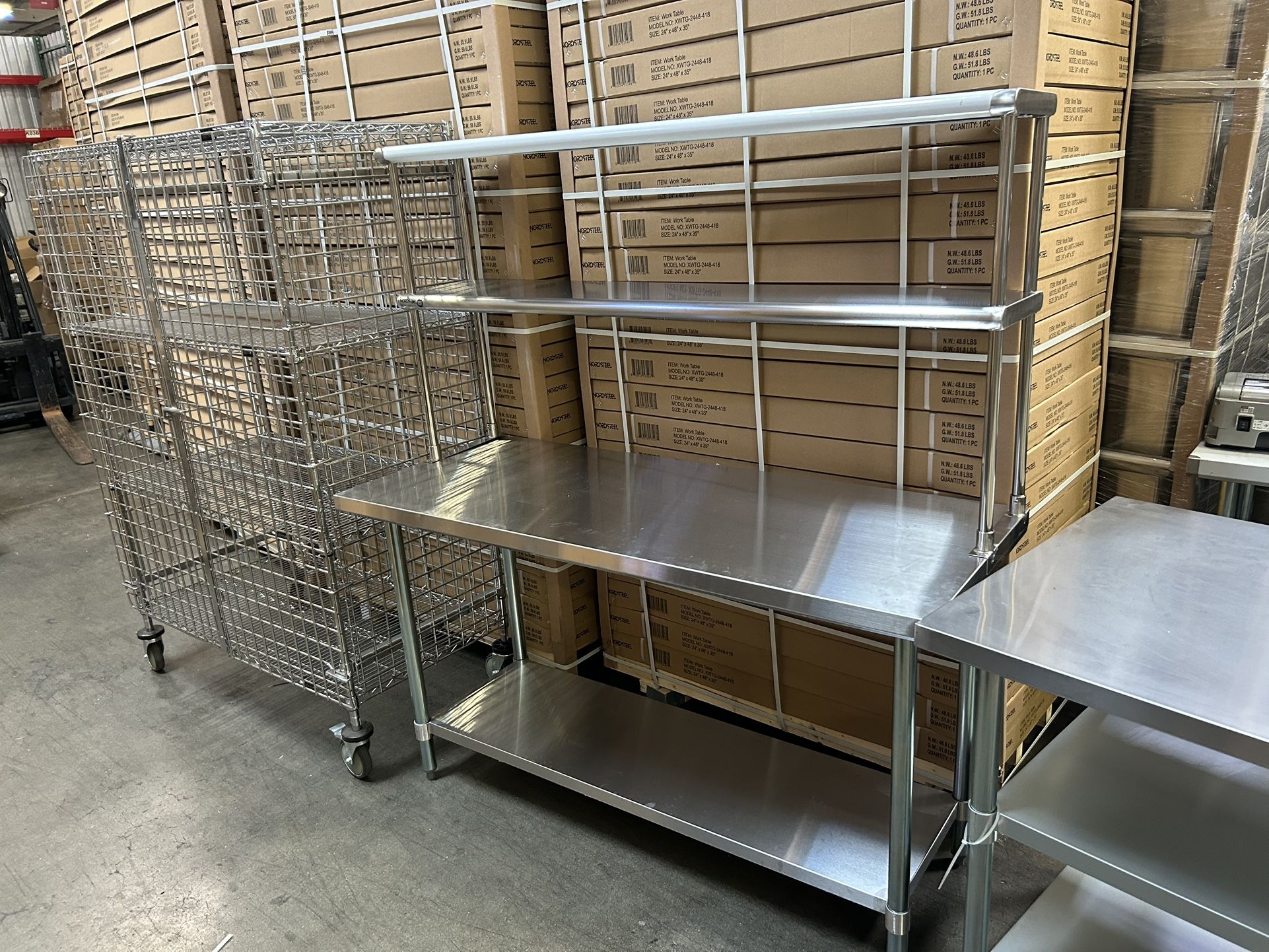 New Stainless Steel Work Tables NSF factory Direct Sale