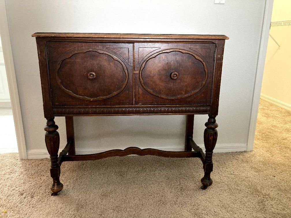 Antique All Wood Cabinet Buffet