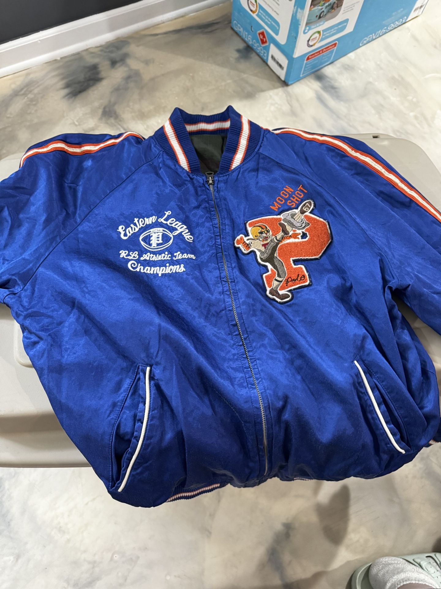 Polo Ralph Lauren Satin Tiger Souvenir Jacket Moon Shot Large