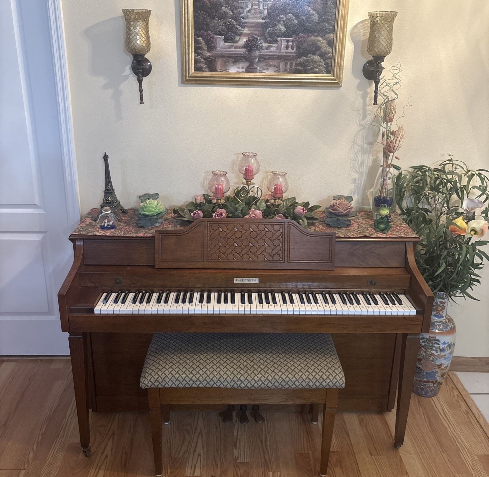 Vintage Baldwin Piano 57 1/4 In X 24 In X 35 1/2 In