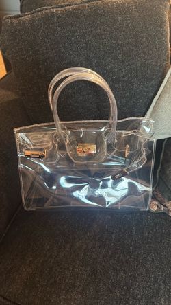 Clear jelly birkin style
